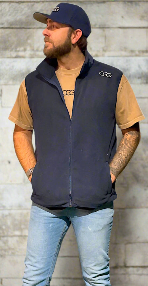 Boston Navy Fleece Vest