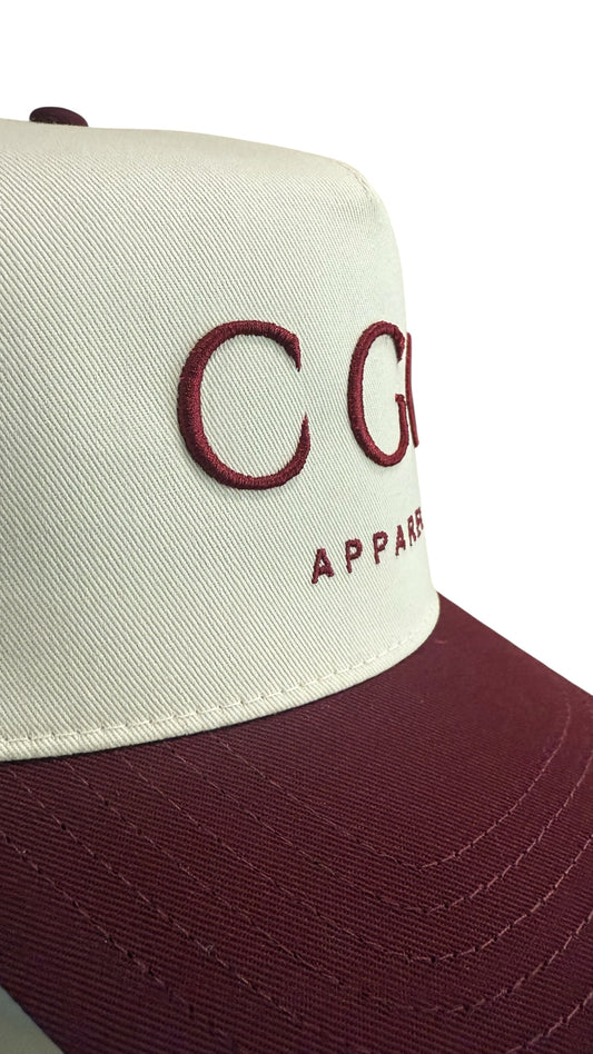 CGG Signature Hat Cabernet & Ivory