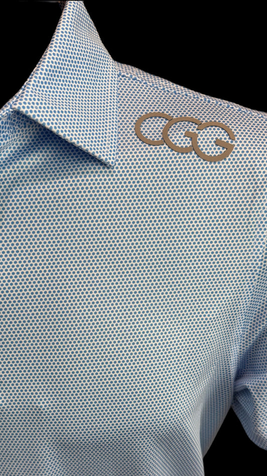 Blue Honeycomb Polo