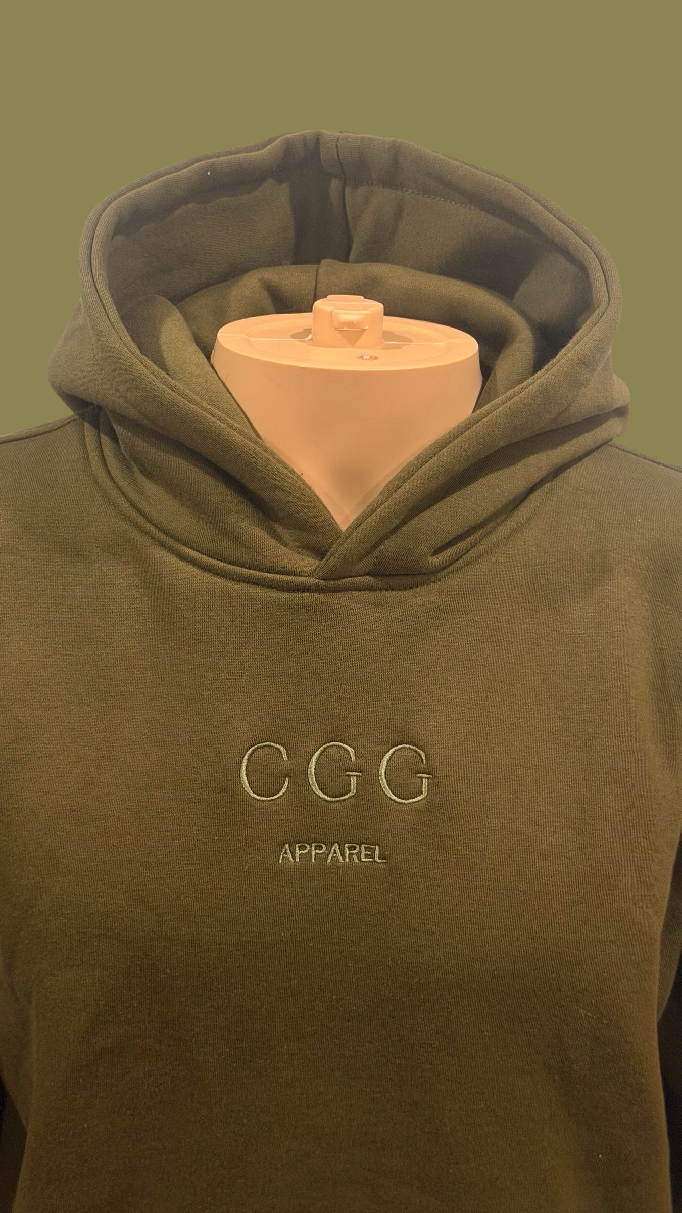 Olive Green Fleece Hoodie