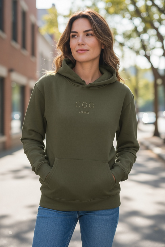 Olive Green Fleece Hoodie