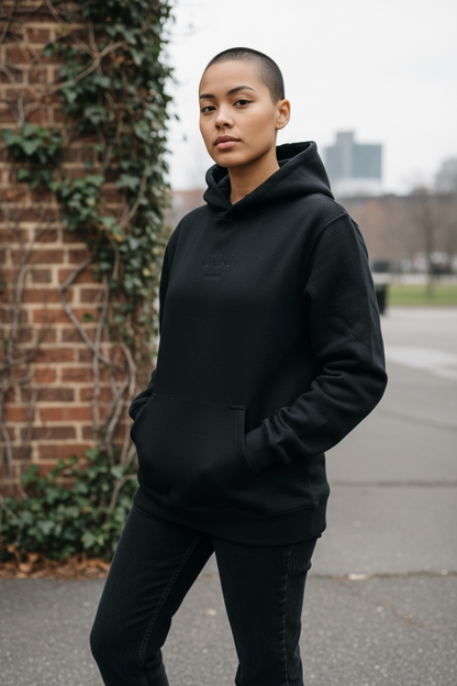 Midnight Black Fleece Hoodie