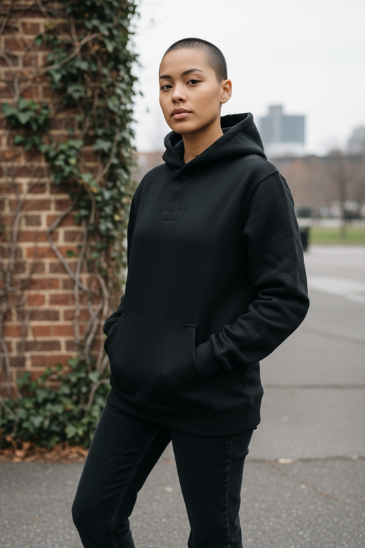 Midnight Black Fleece Hoodie