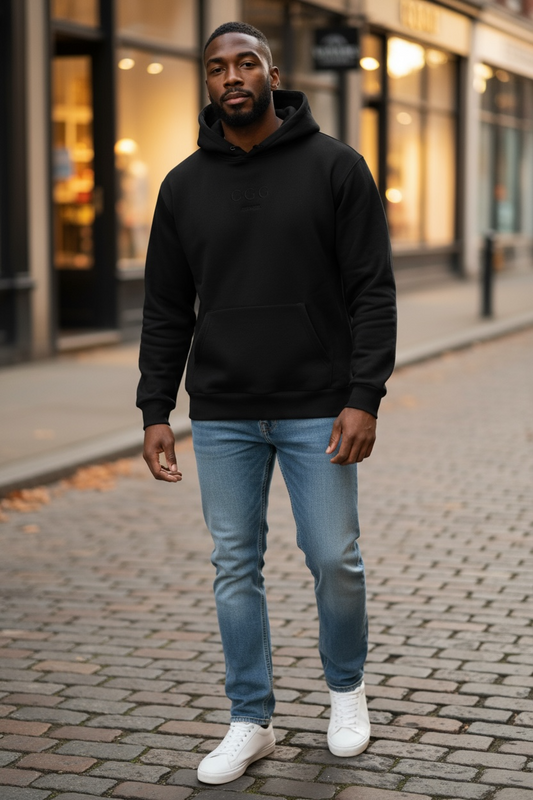Midnight Black Fleece Hoodie